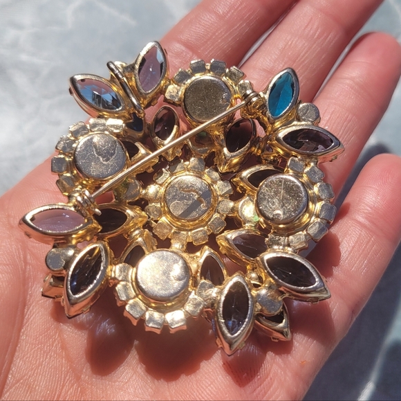 Vintage Juliana Blue Aurora AB Brooch - Picture 8 of 8